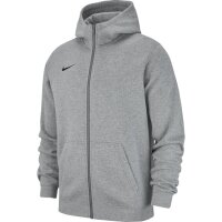NIKE Full Zip Fleece Team Club 19 Hoodie Kinder - grau