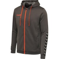 hummel Authentic Poly Zip Hoodie Herren - dunkelgrau S