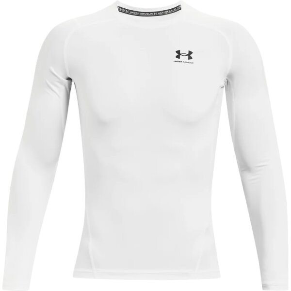 Under Armour HeatGear Compression Langarm Shirt Herren - weiß -L