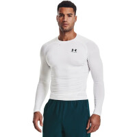 Under Armour HeatGear Compression Langarm Shirt Herren - weiß -L