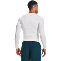 Under Armour HeatGear Compression Langarm Shirt Herren - weiß -L