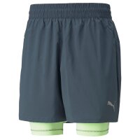 Puma Run 2 in 1 Shorts Herren - grau/grün 2XL