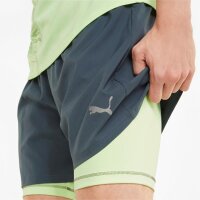 Puma Run 2 in 1 Shorts Herren - grau/grün 2XL