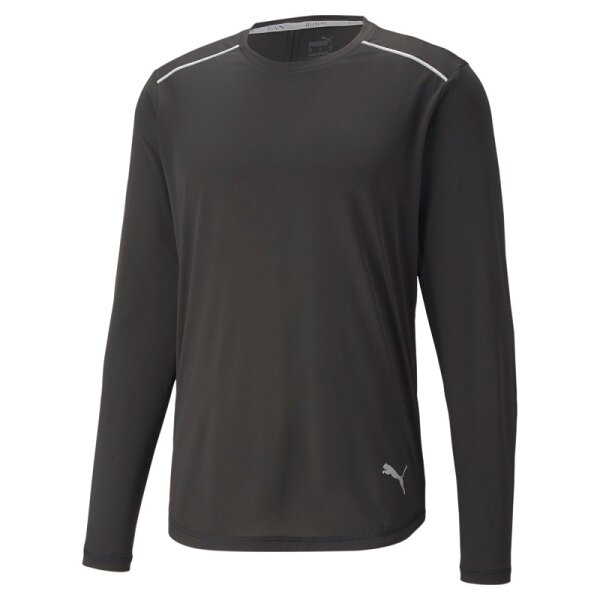 Puma Run Langarm Shirt Herren - schwarz -M