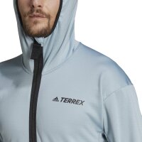 adidas Terrex Tech Lite Full-Zip Hoodie Herren - blau -S