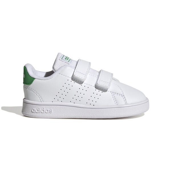 adidas Advantage Lifestyle Court Two Hook-and-Loop Schuh Kinder - ftwr white/green/core black