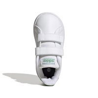 adidas Advantage Lifestyle Court Two Hook-and-Loop Schuh Kinder - ftwr white/green/core black