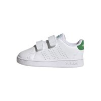 adidas Advantage Lifestyle Court Two Hook-and-Loop Schuh Kinder - ftwr white/green/core black