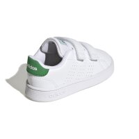 adidas Advantage Lifestyle Court Two Hook-and-Loop Schuh Kinder - ftwr white/green/core black