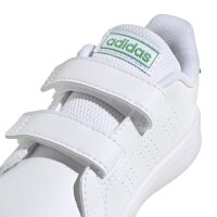 adidas Advantage Lifestyle Court Two Hook-and-Loop Schuh Kinder - ftwr white/green/core black