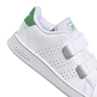 adidas Advantage Lifestyle Court Two Hook-and-Loop Schuh Kinder - ftwr white/green/core black