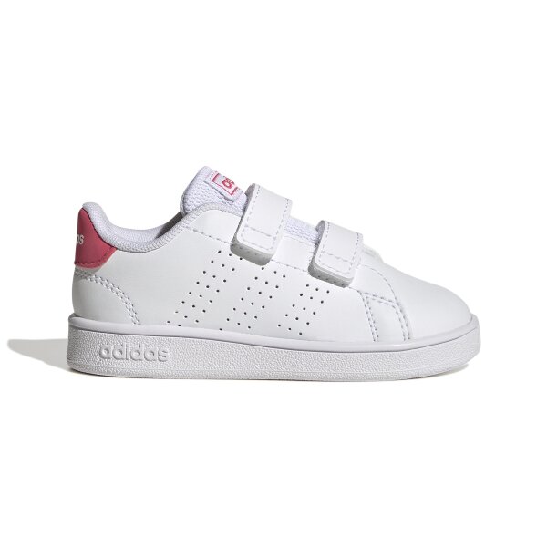 adidas Advantage Lifestyle Court Two Hook-and-Loop Schuh Kinder - ftwr white/real pink/core black