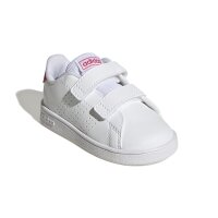 adidas Advantage Lifestyle Court Two Hook-and-Loop Schuh Kinder - ftwr white/real pink/core black