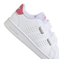adidas Advantage Lifestyle Court Two Hook-and-Loop Schuh Kinder - ftwr white/real pink/core black