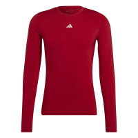 adidas Techfit Funktionsshirt Langarm Shirt Herren - rot -L
