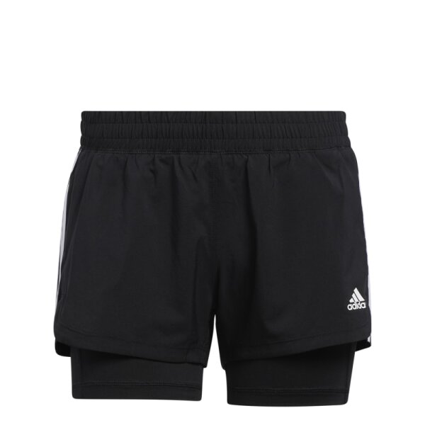 adidas Pacer 2-IN-1 Damen Shorts - schwarz-XS