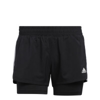 adidas Pacer 2-IN-1 Damen Shorts - schwarz-XS