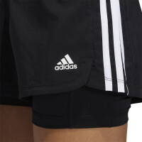 adidas Pacer 2-IN-1 Damen Shorts - schwarz-XS