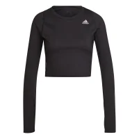 adidas Fast Flower Crop Running Shirt Langarm Damen -...
