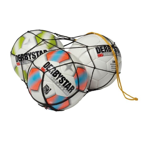 Derbystar Ballnetz Polyester 10 Bälle - schwarz
