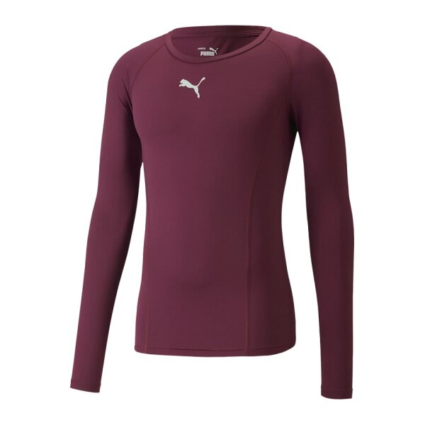 Puma teamLIGA Baselayer Langarm Shirt Herren - dunkelrot