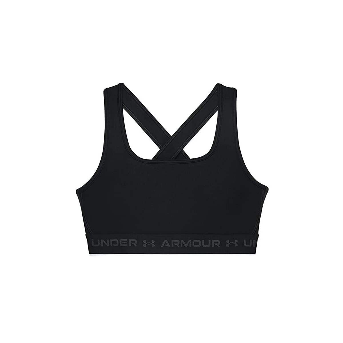 Under Armour Mid Crossback Sport-BH Damen - schwarz