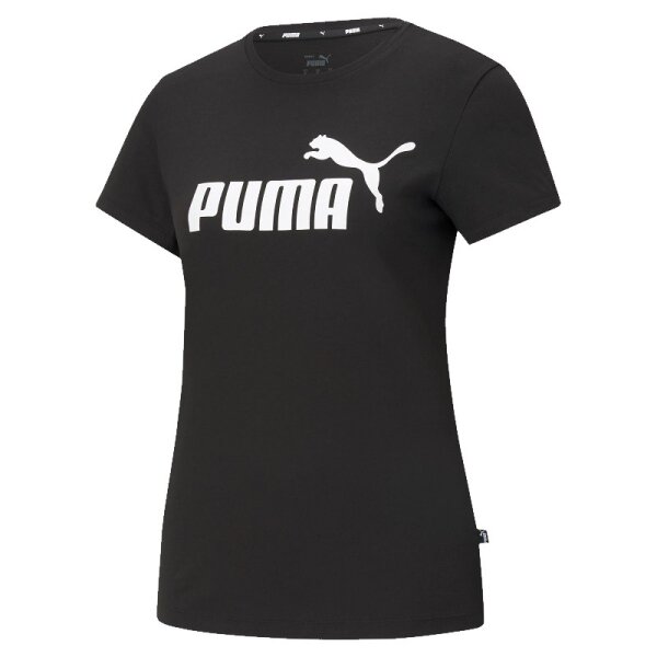 Puma Essentials Logo T-Shirt Damen - schwarz -M