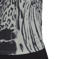 adidas Fast Allover Print Running T-Shirt Damen - schwarz/weiß -L