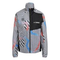 adidas Terrex Trail Running Printed Windbreaker Jacke Damen - weiß/schwarz -XS