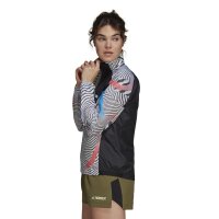 adidas Terrex Trail Running Printed Windbreaker Jacke Damen - weiß/schwarz -XS