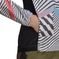 adidas Terrex Trail Running Printed Windbreaker Jacke Damen - weiß/schwarz -XS