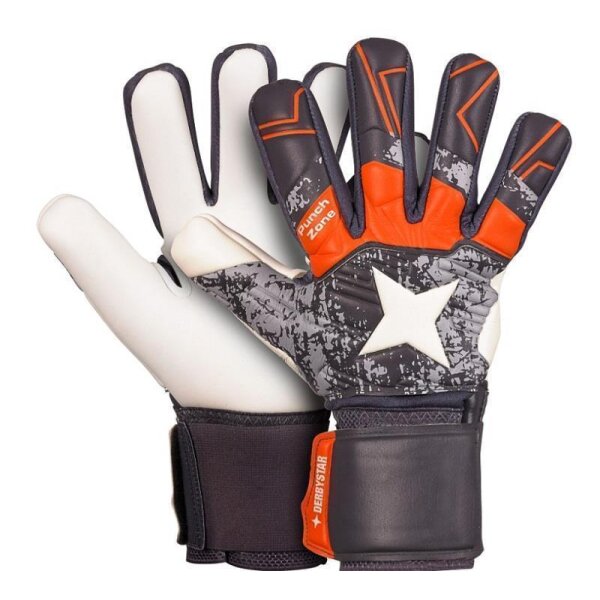 Derbystar Goalie v22 Torwarthandschuhe Kinder - orange/grau 4