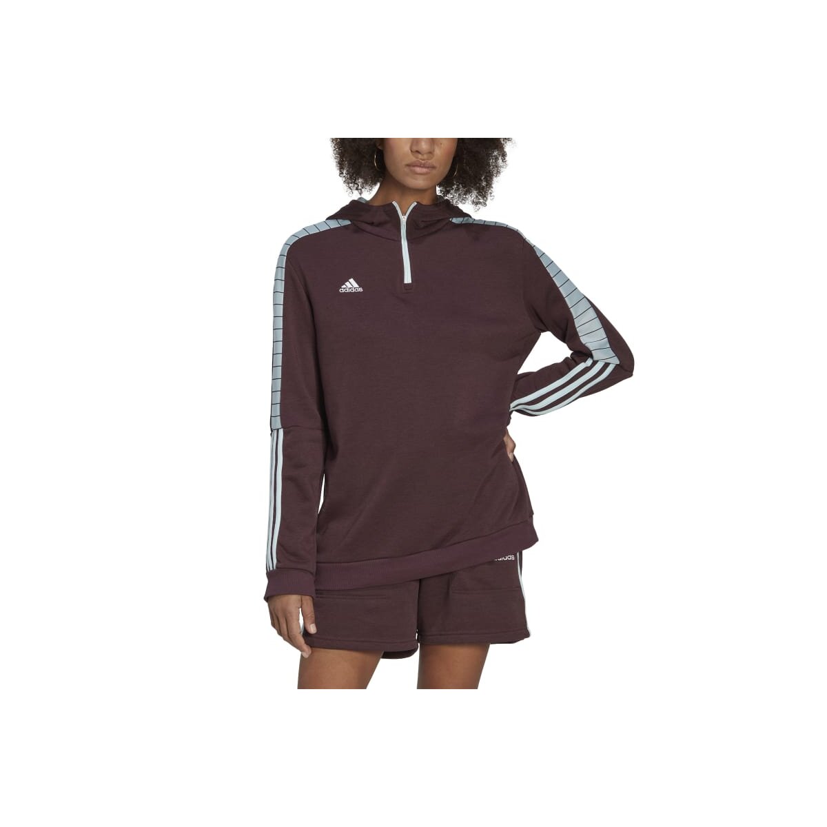 adidas Tiro Hoodie Damen - bordeaux |