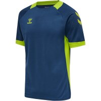 hummel Hmllead S/S Poly Trikot - Herren - dark denim
