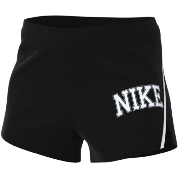 Nike Swoosh Laufshorts Damen - schwarz/weiß -L