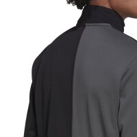 adidas Tiro Track Half & Half Trainingsjacke Herren - schwarz/grau -S