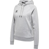 hummel Hmlmove Grid Cotton Hoodie Damen - grey melange - L