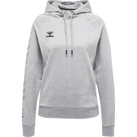 hummel Hmlmove Grid Cotton Hoodie Damen - grey melange - L