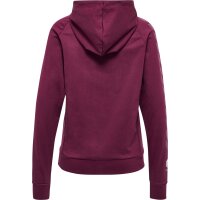hummel Hmlmove Grid Cotton Hoodie Damen - grape wine - XL