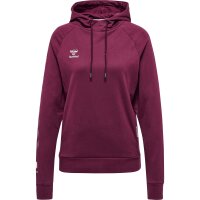 hummel Hmlmove Grid Cotton Hoodie Damen - grape wine - XL