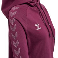hummel Hmlmove Grid Cotton Hoodie Damen - grape wine - XL