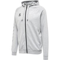 hummel Hmlmove Grid Cotton Zip Hoodie Herren - grey melange - M