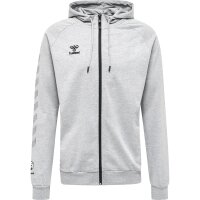 hummel Hmlmove Grid Cotton Zip Hoodie Herren - grey melange - M