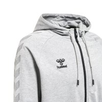 hummel Hmlmove Grid Cotton Zip Hoodie Herren - grey melange - M