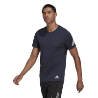 adidas Run It T-Shirt Herren - dunkelgrau-XS