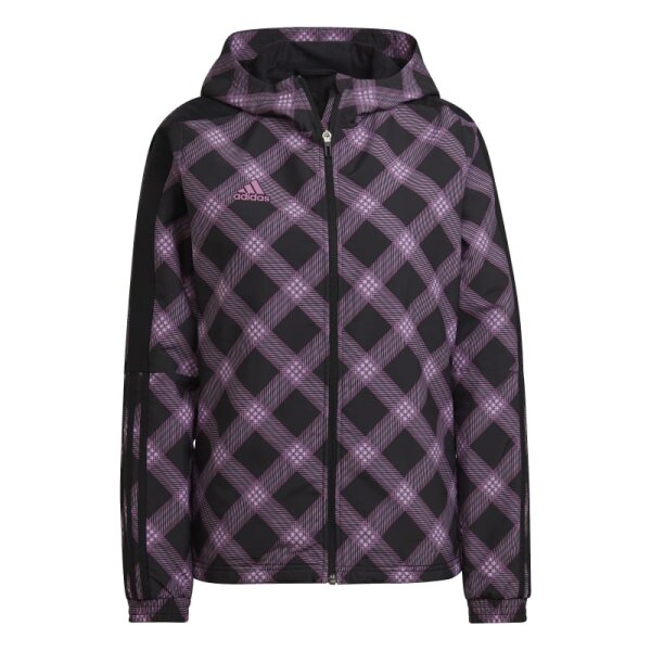 adidas Tiro Windbreaker Jacke Damen - schwarz/rosa-XS