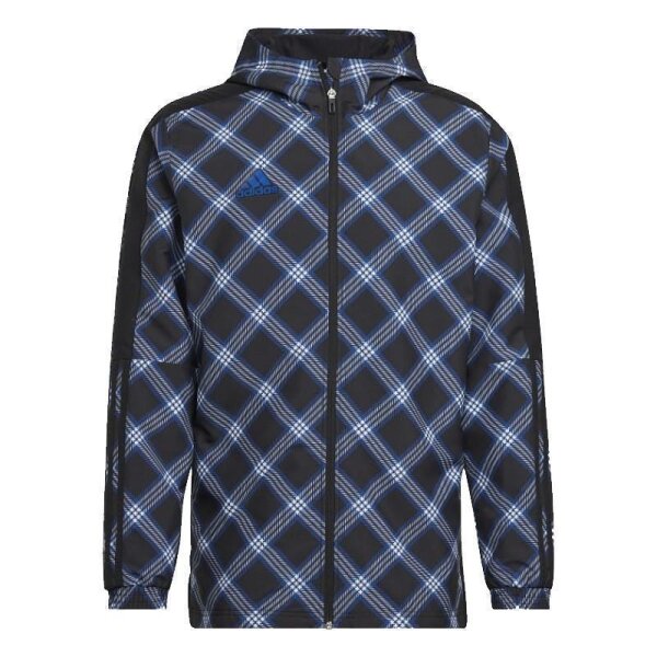 adidas Tiro Windbreaker Jacke Herren - schwarz/blau-XL