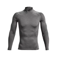 Under Armour HeatGear Mock Langarm Shirt Herren - grau