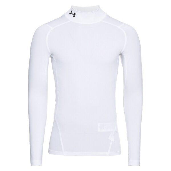 Under Armour HeatGear Mock Langarm Shirt Herren - weiß-L