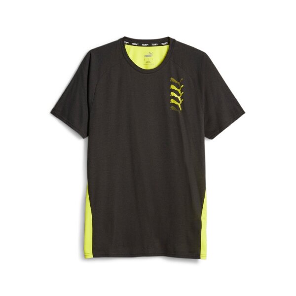 Puma Fit Triblend Ultrabreathe T-Shirt Herren - schwarz/gelb -XL